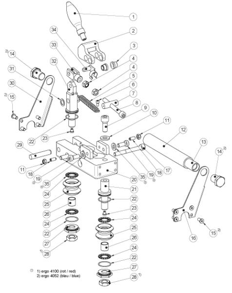 Original Ersatzteile Rollenträger rechts für Demco Captor Plus Wandsäge